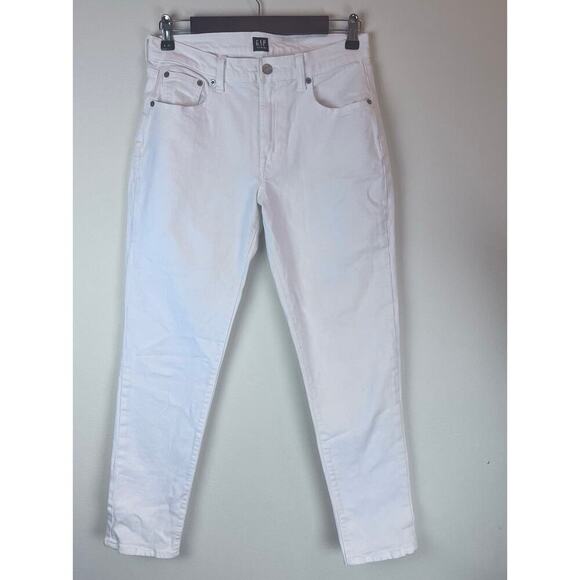 GAP DENIM the Girlfriend Mid Rise White Skinny Jean Women's Size 4/27 - Picture 1 of 6